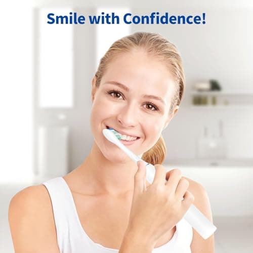 Replacement Brush Heads Compatible with Philips SoniCare Electric Toothbrushes, Dupont Bristles for Effective Cleaning, Snap-on System, 8 Pack, White 8
