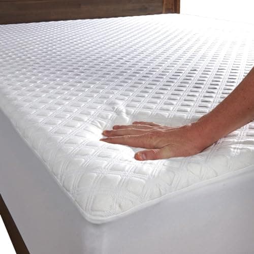 SafeRest Sleepure Waterproof Mattress Protector Full Size - Viscose Derived from Bamboo - Fitted with Stretchable Pockets - Machine Washable Cotton Full Mattress Cover for Bed