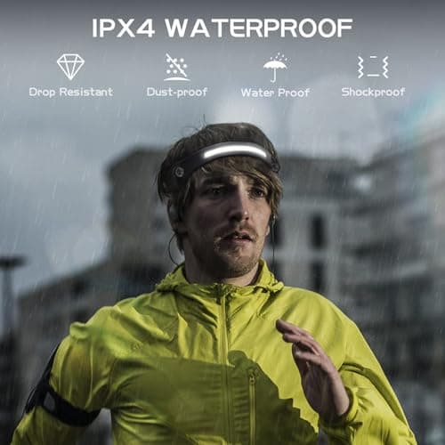 AlpsWolf Headlamp Rechargeable LED 1Pack - 2 XPE LED and COB LED Head Lamp, Motion Sensor, 260° Wide Beam, IPX4 Waterproof, Rechargeable Headlight for Camping Accessories 5