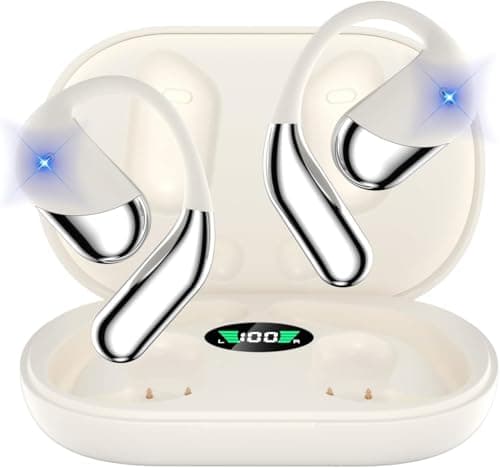 Wireless Earbuds Bluetooth 5.4 Headphones with Digital Display Charging Case Touch Control in-Ear Earphones with Built-in Microphone IPX7 Waterproof Stereo Earphones for Running Walking Workout