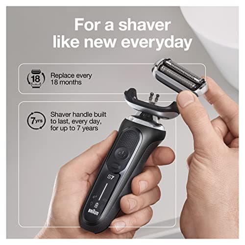 Braun Series 7 7085cc Flex Rechargeable Wet & Dry Men's Electric Shaver with Clean & Charge Station, Stubble & Beard Trimmer 13