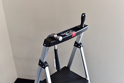 Rubbermaid 3-Step Ladder, Aluminum Lightweight Folding Step Stool with Project Top, Silver, Tested to US Safety Standards, No Assembly Required 9