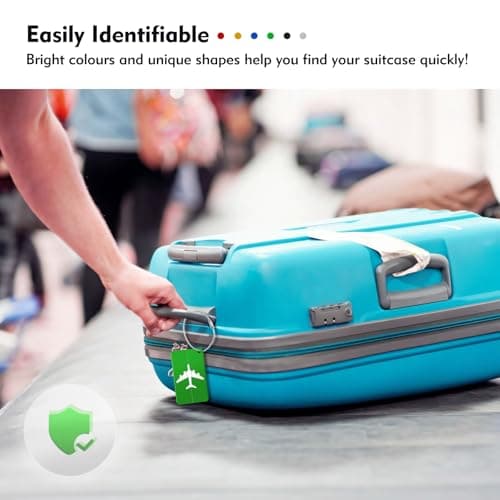 6pcs Small Metal Luggage Tags - Privacy Name Card, Suitcase Identifiers 5