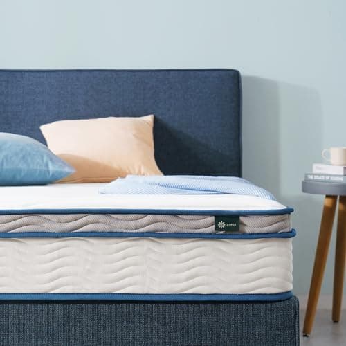 Zinus 6 Inch Spring Sensation Hybrid Mattress [New Version], Full, Fiberglass Free, Medium Firmness, Durable Support, Certified Safe Foams & Fabric, Mattress in A Box
