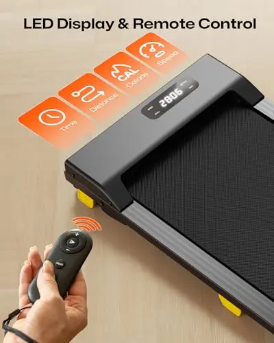 Walking Pad with 9% Incline, Compact Under Desk Treadmill for Home, 2.5HP Powerful 3 in 1 Portable Treadmill with Remote Control, Walking Pad for Home and Office 5