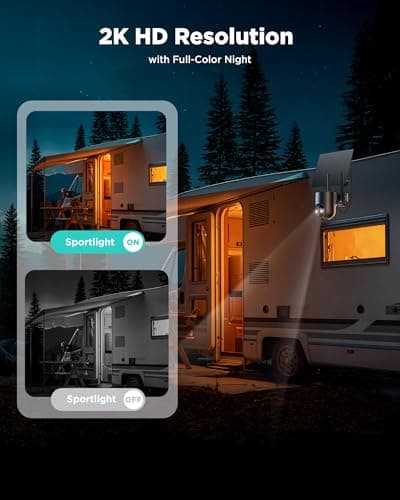 LIWAN 4G LTE Cellular Security Camera Outdoor Wireless, Security Camera No WiFi Need, Off Grid Cameras Solar Powered for Home Security with SIM Card, 2K Color Night Vision, 360° View, PIR Sensor, Gray 7