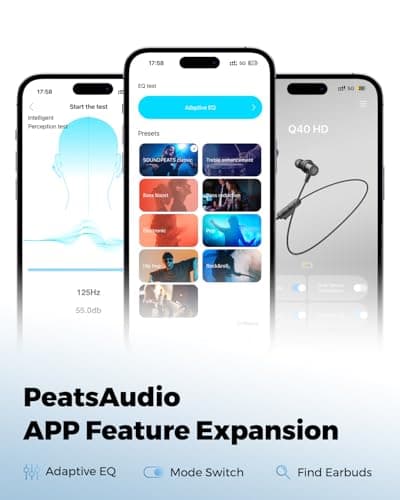 SoundPEATS Q40 HD Sports Neckband Headphones with LDAC Hi-Res Audio & Bluetooth 6.0 Stable Connection, IP67 Waterproof Wireless Earbuds, 20H Playtime for Running Gym, Fast Charge, Dual Pairing 9