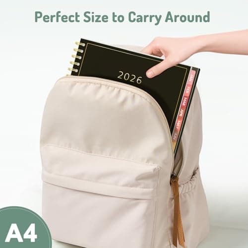 2026 Planner, Forvencer Calendar Planner Weekly and Monthly (Jan 2026-Dec 2026), 8.5" X 11", Agenda Book, Daily Journal Notebook with Tabs, Flexible Cover, Home School Organizer, A4, Pink 6