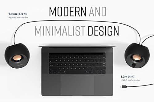 Creative Pebble V3 Minimalistic 2.0 USB-C Desktop Speakers with USB Audio, Clear Dialog Enhancement, Bluetooth 5.0, 8W RMS with 16W Peak Power (Black) 7