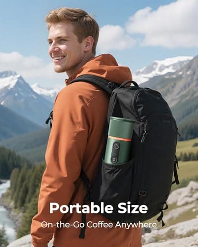 COTGCO Portable Espresso Coffee Maker, Travel Coffee Maker for Camping, 20 Bar Self‑Heating Rechargeable with USB-C, with NS Capsule for Car/Travel/Camping 6