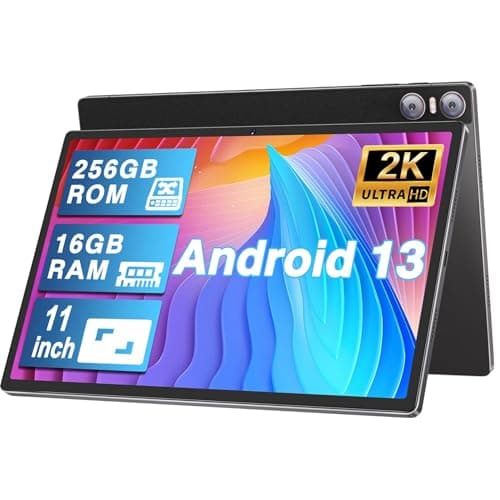 YESTEL 11 Inch Android 13 Tablet,16GB RAM+256GB ROM,1TB Expand,Octa-Core Processor,8600mAh Large Battery,2000 * 1200 Pixels,GPS/ 5G WiFi/Bluetooth/with Case-Grey