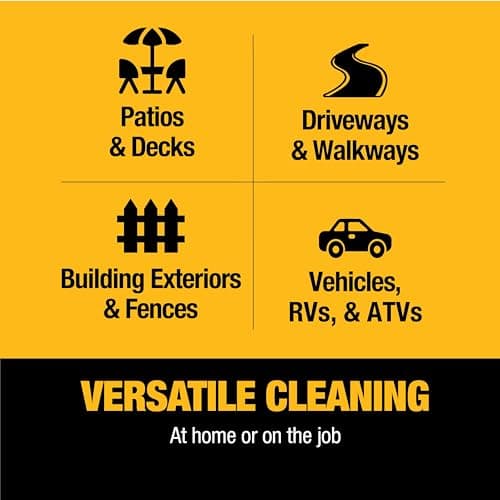 DeWalt DXPW3425E-S 3400 PSI Gas Pressure Washer, 2.5 GPM Axial Cam Pump, 208cc Recoil with Electric Start Engine, Spray Gun and Wand, 5 QC Nozzles, 5/16-in. x 25-ft. Hose, 49-State 6