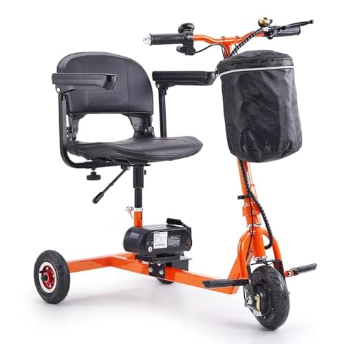 VEVOR 2025 Upgraded Lightweight Mobility Scooter for Adults & Seniors,50lb Foldable, FAA & Cruise Approved with 12 Mile Range & Removable Battery. Supports 330lbs
