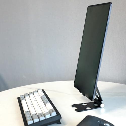 Kado Aluminum Alloy Tablet Stand for Portable Monitor, Foldable iPad Stand Holder Adjustable, Computer Office Desk Accessories for Kindle, Switch, iPad Pro/Air/Mini, iPhone Pro/Max/Plus 6