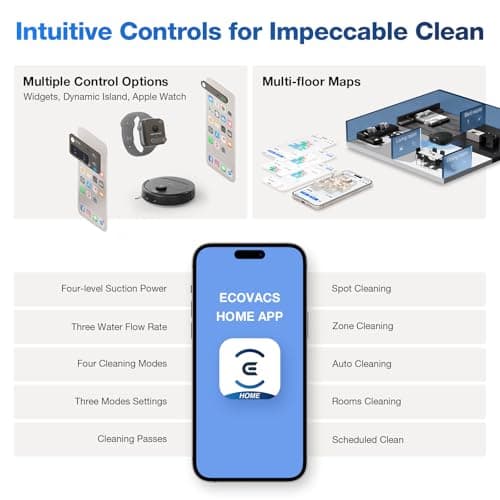 ECOVACS DEEBOT N30 Omni Robot Vacuum and Mop, 10000Pa Suction, TruEdge Adaptive Edge Mopping, ZeroTangle 2.0 Technology, Hot Air-Drying, Self-Emptying, Auto-Lift Mopping, Obstacle Avoidance 9