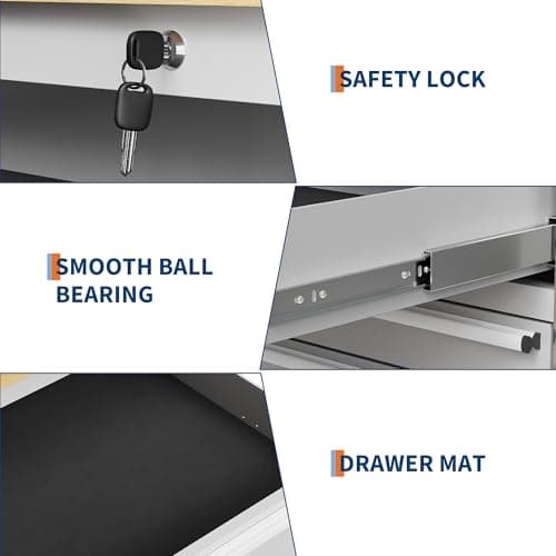 IDEALHOUSE 61 inch Rolling Tool Chest, Garage Workbench with 9 Drawers, Solid Rubber Wood Top & with Wheels Lock Key Locking, Mobile Workstation Tool Cabinet for Workshop Storage 5