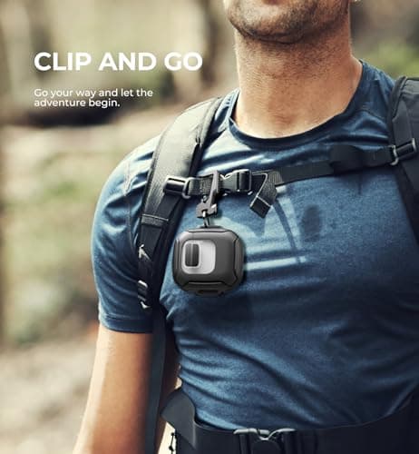 Dexnor for Bose QuietComfort Earbuds II Case (2022) & Bose QuietComfort Ultra Earbuds (2023) & Ultra Earbuds 2nd Gen(2025), Secure Lock Clip Shockproof Protective Cover with Carabiner & Keyring Black 7