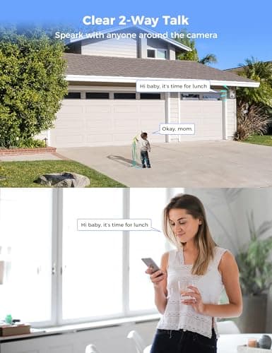 Hiseeu Wireless Security Cameras Outdoor, 5G & 2.4G WiFi Pro, Wireless Home Security Camera System, Dual Lens, 360° Pan & Tilt, Auto Tracking, Color Night Vision, 1TB HDD No Subscription, Need Plug In 7