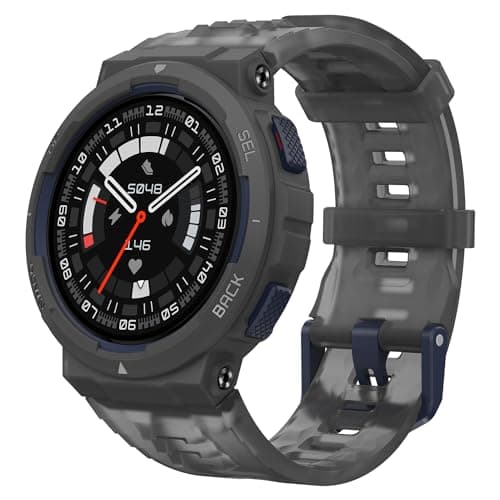 Amazfit Active Edge Smart Watch 46 mm, Rugged Sport & Fitness Watch, GPS, AI Health Coach for Outdoor, Workouts & Exercise, 16 Days Battery, 130+ Sports Modes, for Android iPhone, Midnight Pulse