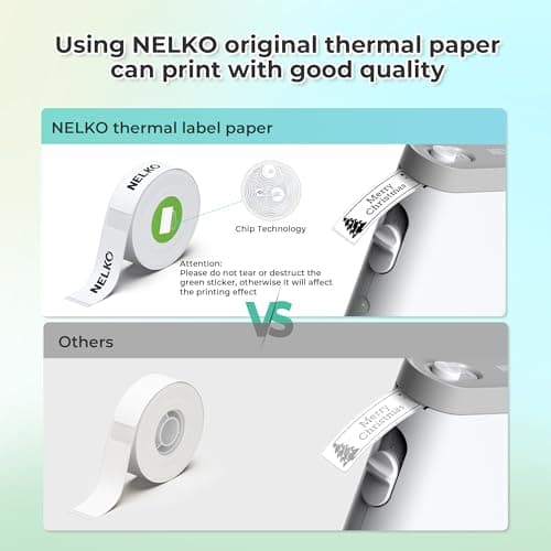 Nelko Label Maker Machine with Tape, P21 Bluetooth Label Printer, Wireless Mini Label Makers with Multiple Templates for School Office Home, White 9