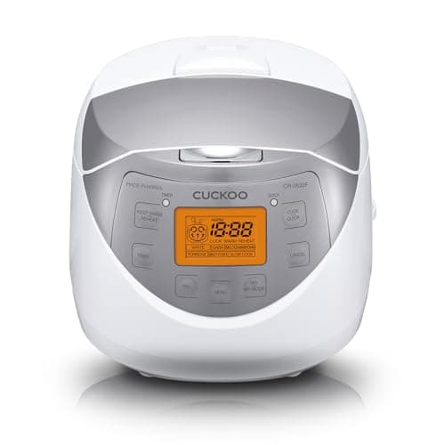 CUCKOO Micom Rice Cooker 6 Cup Uncooked / 12 Cup Cooked, Korean Fuzzy Logic Rice Cooker with Delay Timer & Keep Warm Setting, Versatile Food Steamer with Non-Stick Inner Pot, Silver (CR-0632F)