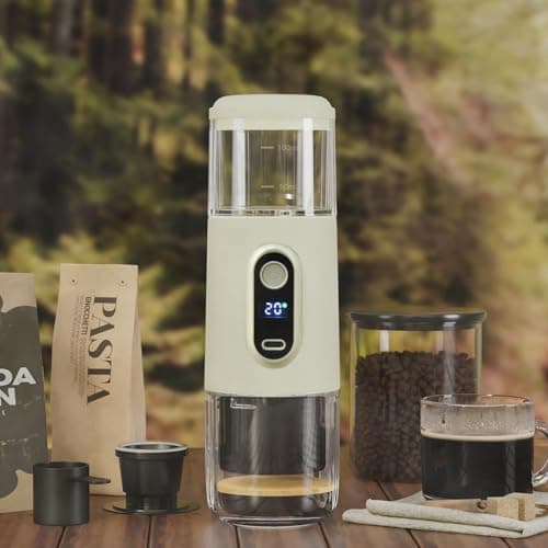 Larmstom Portable Espresso Machine, 2 IN 1 Wireless 15 Bar Pressure Mini Coffee Maker for Travel RV, Hiking, Office, Auto Shut-Off and Silent Operation, USB-C & Car Charger (White), IM-238 6