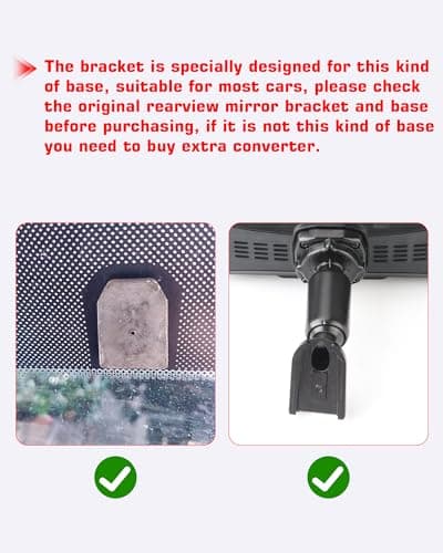 Jansite OEM Bracket Only for T30 Mirror Dash cam Rear View Mirror Camera Mount Instead of Strap 5