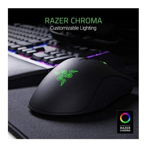 Razer DeathAdder Elite Gaming Mouse: 16,000 DPI Optical Sensor - Chroma RGB Lighting - 7 Programmable Buttons - Mechanical Switches - Rubber Side Grips - Matte Black 6