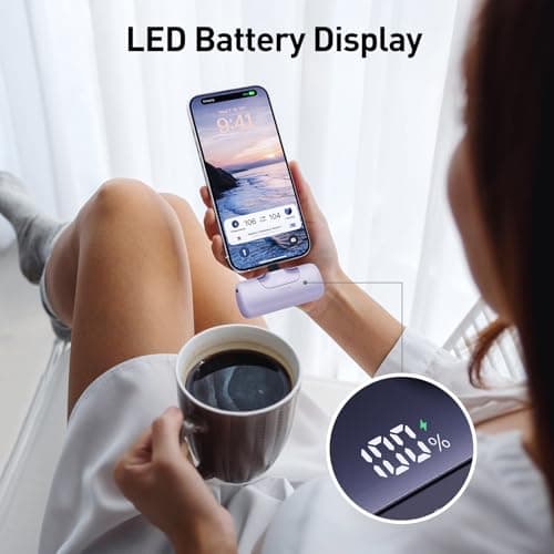 iWALK Portable Charger 5500mAh Next-Gen Small Power Bank 22.5W Fast Charging Battery USB-C Portable Phone Charger for iPhone 17/16/15 17 Plus 17 Pro Max iPad, Samsung Galaxy S25 S24 S23 Android,Purple 5