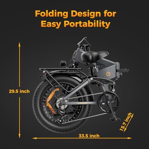 Jasion X-Hunter Electric Bike for Adults,1400W Peak Motor 30MPH Max Speed 48V 13AH Removable Battery,Full Suspension System,20''*4.0 Fat Tire Foldable Ebike 7-Speed Electric Bicycle 8