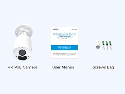 Hiseeu [4KHD + 121°Wide View Angle] 4K PoE Security Camera,8MP IP Camera Outdoor&Indoor, 3840 * 2160,100ft Night Vision, WDR, Detect, IP67 Waterproof, Work PoE NVR,Model YHB98-PD 7