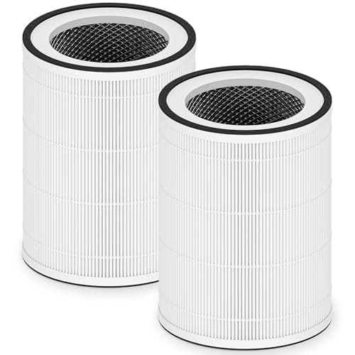 2 Pack True HEPA KILO Filter Replacement Compatible with Afloia KILO, KILOPLUS, KILOPRO, MIRO, MIRO PRO and MORENTO MR-Kilo, Kalo Air Purifier, 360° 3-Stage Filtration, White