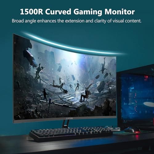 Z-Edge 32 inch Curved Gaming Monitor, QHD 1440P 180Hz 165Hz 144Hz Curved Monitor, 1500R Computer Monitor, MPRT 1ms Monitor, 16.7M Colors, 3000:1 Contrast, UG32 Ultra Slim Bezel, DP x2, HDMI x2 5