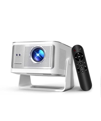 Smart Projector with 4K 8K Support, Mini Projector with Wifi6 and Bluetooth5.4, 600 ANSI, Auto Focus & Obstacle Avoidance 1080P Portable Movie Proyector for Home Outdoor, Magcubic HY350Max