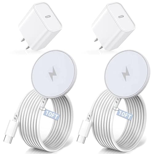 10FT Wireless Charger,[Apple MFi Certified] Magnetic iPhone Charger, 2Pack Fast Mag-Safe Charging iPhone Wireless Charger, Long Pad for iPhone 17 Pro Max/Air/17e/16e/16Pro/15/14/13/12/AirPods4/3/Pro3