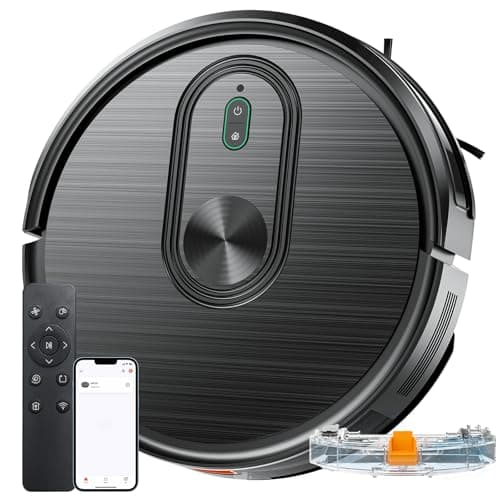 Robot Vacuum and Mop Combo, 2 in 1 Mopping Robotic Vacuum with Schedule, App/Bluetooth/Voice, Max Suction 3200Pa, Self-Charging Robot Vacuum Cleaner, Slim, Ideal for Pet Hair, Hard Floor, Carpet