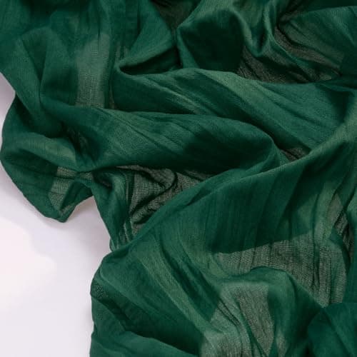 Socomi Emerald Green Cheesecloth Table Runner Easter Spring Boho Rustic Gauze 120 inch 10FT Cheese Cloth Runner for Wedding Party Baby Shower Birthday Home Decor Holiday Decorations 2