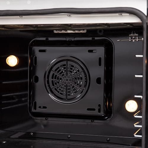 Forno Galiano Full Electric 30" Inch. French Door Freestanding Range with 4 Radiant Elements Ceramic Glass Cooktop - 4.32 Cu.Ft. Stainless Steel Convection Oven with Air Fryer Kit 8