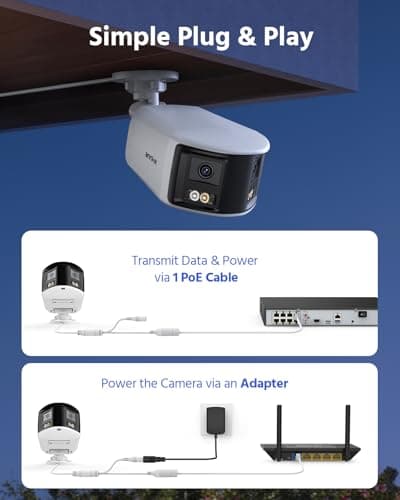 ANNKE FCD800 4K 8MP Dual Lens PoE Security Camera, 180°Panoramic View, Smart Dual Light Color Night Vision, Two-Way Audio, Light&Sound Alarm, AI Human/Vehicle Motion Detection, IP67 Weatherproof 9