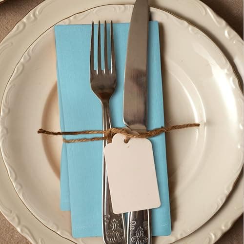 Urban Villa Cloth Napkins Aqua Dinner Napkins Set of 12 (20X20) 100% Cotton Absorbent Washable Durable Reusable Cloth Napkins Ideal for Easter Decorations Hotel Collection Farmhouse Parties Napkins 6