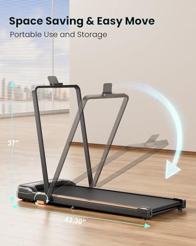 Abonow Walking Pad, Under Desk Treadmill with Incline for Home Office 2.5HP Portable Walking Treadmill with 265 Lbs Weight Capacity Walking Machine, Remote Control, LED Display, Light Black 6