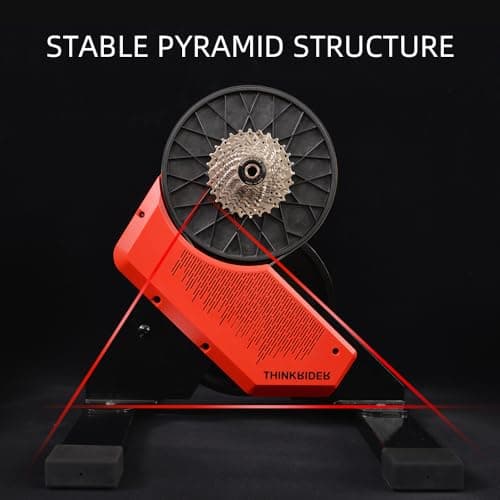 ThinkRider X2 Smart Bike Trainer Cycle Trainer Bicycle Direct Drive Trainer, Quiet Portable Design for Indoor Driving, Simulates 18% Slope, ANT + & BLE Compatible, Reddish black 6
