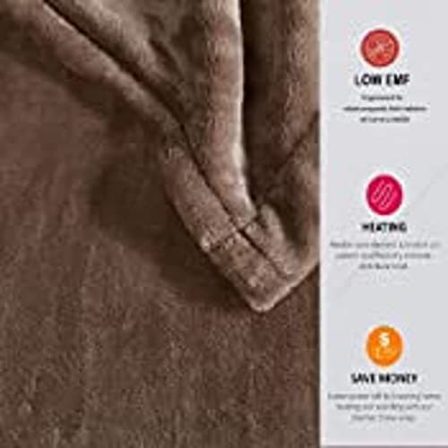 Beautyrest Heated Electric Blanket for Cold Weather, Fast Heating Heated Blanket, Auto Shut Off, Virtually Zero EMF, Multi Heat Setting, UL Certified, Mink Queen (90 inx84 in) 8