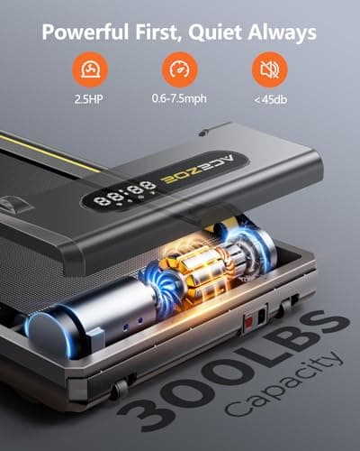 Acezoe 3 in 1 Under Desk Treadmill with 10% Incline, Walking Pad Treadmill with Removable Desk Workstation, Adjustable Height for Different Need, Foldable for Home Small Office 8