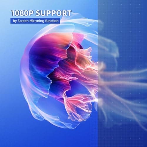 vamvo Portable Projector WiFi VideoProjector 1080P 200" Portable Movie Projector, Outdoor Projectors with Stylish streamlined Design, Compatible with phone/ Tablet/ Laptop/ TV Stick/ PS4 etc. 5