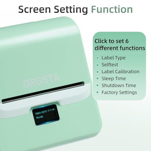 ORGSTA Label Maker Machine with Tape, T003 Thermal Label Maker, 2 Inch Bluetooth Label Printer Compatible with Phone & PC, Sticker Printer Barcode Thermal Maker for Small Business, Home, School 6