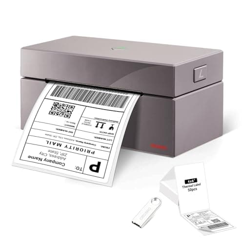 ORGBRO Z1 Shipping Label Printer, 4x6 Thermal Label Printer for Small Business, High Speed Sticker Maker for Commercial Grade Shipping Packages, Used for Amazon, Ebay, Shopify, USPS (USB Only)