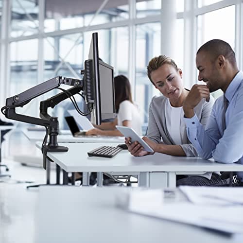 Ergotron – LX Dual Monitor Arm, VESA Desk Mount – for 2 Monitors Up to 27 Inches, 7 to 20 lbs Each – Matte Black 6