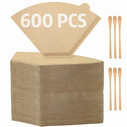 600 Count #2 Coffee Filter, Disposable Cone Coffee Filters For Pour Over and Drip Coffee Maker (2-6 cup)