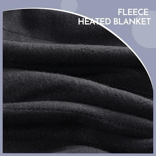 Electric Heated Blanket 72" x 84" Full Size Soft Fleece Heated Blanket, 4 Heating Levels ＆ 10 Hours Auto Off, Faster ＆ Warmer - Dark Grey 5